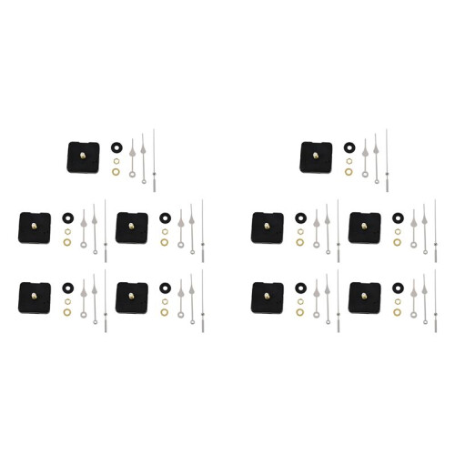 10X Clock Movement Mechanism with Silver Hour Minute Second Hand DIY Tools Kit