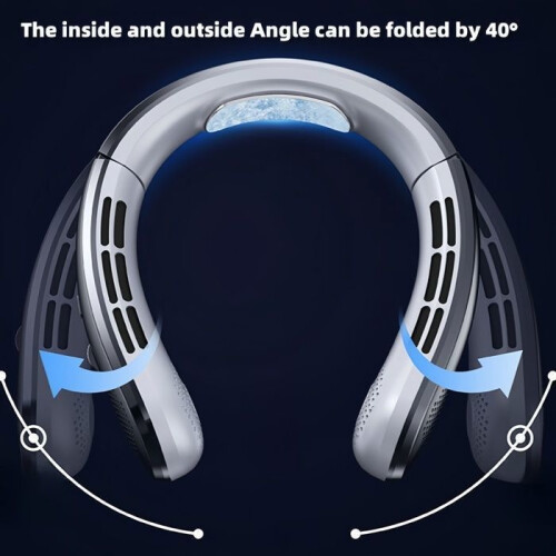 Draagbare ventilator zonder bladen – USB-oplaadbaar [Set van 2] 1