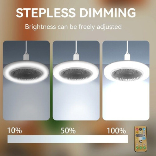 Ανεμιστήρας οροφής LED 30W με τηλεχειριστήριο – Αθόρυβο κρεμαστό φωτιστικό με 1