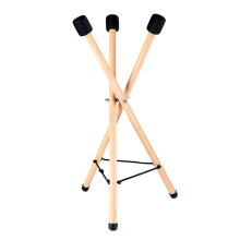 2X Drum Stand Handpan Stand Soild Wood Snare Stand Tripod Structure Drum Holder for 10 to 15 Inch Percussion Instrument