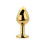Toosh Gold Metal Butt Plug Medium Clear Stone 1