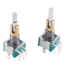 2PCS EC11EBB24C03 Dual Axis Encoder with 30 Positioning Number 15 Pulse Point Handle 25mm