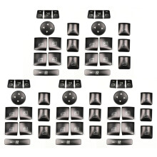 60PCS Car Door Armrest Window Button Trim Cover Sticker for GLK ML GL A B C E G Class W204 X166