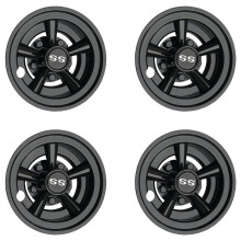 4Pcs 8Inch SS Cart Wheel Cover Cap 5 Spoke Design Hub Cap for Cart Club Car EZGO