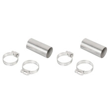 2sets 24 mm Heater Uitlaatpijp Connector Air Standkachel Roestvrij Staal Gas Vent Slang met Klemmen voor Webasto Heater