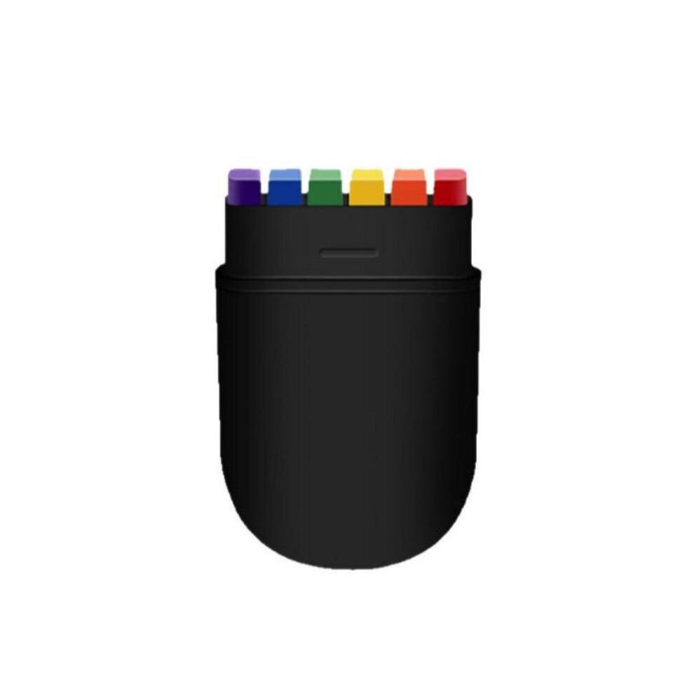 (Black) 6 Colour Rainbow Portable Washable Body Face Crayons, Non-Toxic Skin Safe for Festival Party DIY Cosplay Makeup