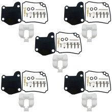5X 63V-W0093-00 Boat Motor Carburetor Repair Kit for 2-Stroke 9.9HP 15HP Outboard Engine