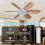 ROSNEK 52cm 40W Dimmable LED Ceiling Fan 2000lm E27 - 3 Speeds, Remote Control 5