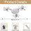 Ανεμιστήρας Οροφής 50W με Φως και 3 Κεφαλές Drone, 3 Θερμοκρασίες Χρώματος, 3 Ταχύτητ 5