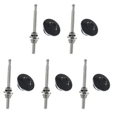 5X Quick Release License Plate Lock Clip 1.25 Inch Diameter Aluminum Alloy Car Hood Pins Lock Clip Kit (Black)