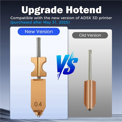 6pc Upgraded for Flashforge AD5X Quick-Detachable Hotend Nozzle Quick Release Nozzle 0.25/0.4/0.6MM 3D Printer Parts 2