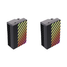 2X Motherboard ATX Power 24P Adapter to 90 Degree Turn Adapter 24PIN Right Angle Adapter Wiring Artifact Connector