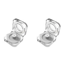 2X 200mAh Ring Charging Box Without Charging Cable Transparent Self-Activation Charger Box with LED Light Display