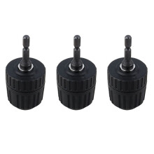 3X Keyless Drill Chuck Converter 3/8 Inch 24UNF + 1/4 Inch Hex Shank SDS Adaptor 0.8-10mm
