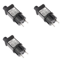 3PCS EUR Plug Lighting  31V 6W Various LED String Lights Power Adapter IP44 Transformer EU Plug