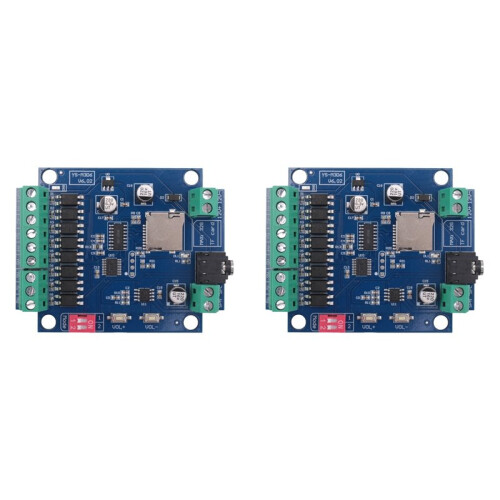 2X  12V MP3 Voice Player Module with Power Amplifier, Alarm Prompter, Voice Broadcaster, Trigger Mode, Multi-Mode