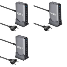 3X New 1000W GaN Desktop Fast Charger PD3.1 USB Type C 10-Port Fast Charging Station Adapter EU Plug