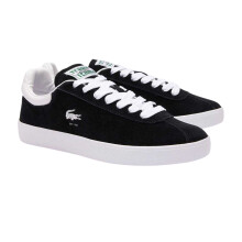 (6.5 UK, Black/White) Lacoste Womens/Ladies Baseshot Suede Trainers