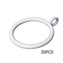 (20pcs, Milky White) 38mm Curtain Rings Metal Eyelet Drapery Rings for Kitchen Bedroom