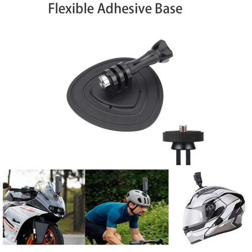Universal Flexible Adhesive Base for  X4 Mount Bracket Motorcycle Helmet Base for /OSMO Action/ Go 2