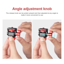 2X Monitor Mount Tripod Aluminum Alloy with Cold Shoe 1/4Inch Screw for Cameras Monitors LED Flashlights