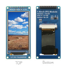 4pcs 1.9Inch IPS Full Angle TFT Display Screen LCD Screen Color Display Module SPI Serial Port High-Definition 170x320