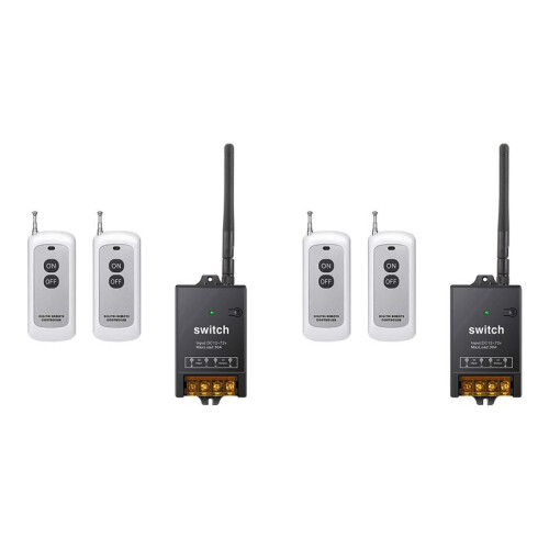 2X Remote Control , 12V/24V/48V/72V 40A Relay, Wireless RF  with 984FT Long Range Remote