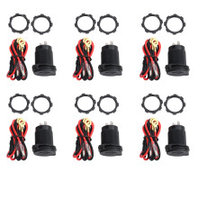 6X Quick Charge 3.0 Dual USB Car Charger 12V 36W USB Fast Charger with for Boat Motorcycle Truck Cart Green