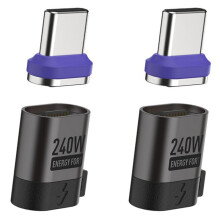 2X PD 3.0 Fast Charging Cable Cord 240W Magnetic Type C Adapter 480 Mbps Data Transfer for Phone Laptop