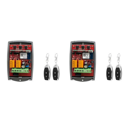 2X Wifi 433MHz Rolling Code Garage Door Remote Control RF Receiver   Relay 85-250V  Life APP