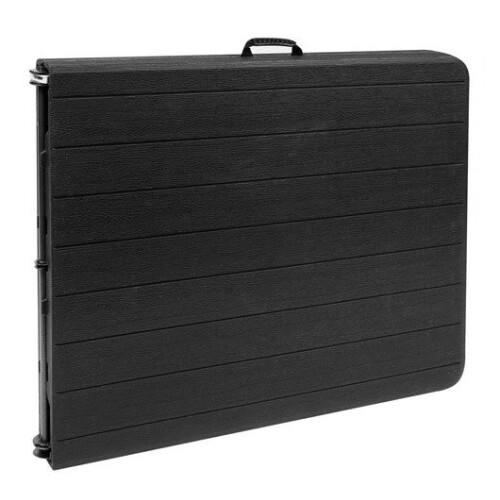 Klappbarer Gartentisch schwarz 180cm