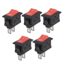 10PCS -Off KCD11 2Pin 2P Black Red Boat Car Rocker 3A 250V 6A 125V AC Button KCD1-11 10X15 10X15 KCD117