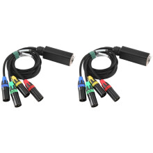 2X Connexion de Scène et de Studio Multi-Réseau XLR 4 Canaux 3 Broches, Câble XLR Mâle et Femelle Audio de Scène RJ45 (NE8F-S4M)