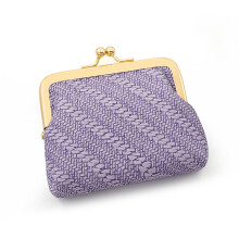 (Purple)Pu Material Minimalist Card Holder Coin Purse For Women Daily Use Fashion Gift