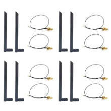4X Dualband 6Dbi Wireless WiFi-Antenne RP-SMa + MHF4-Pigtail-Kabel für AX200 AC9260 NGFF M.2 Wireless-Karte WIFI / WLAN-Module