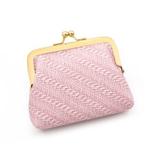 (Pink)Pu Material Minimalist Card Holder Coin Purse For Women Daily Use Fashion Gift