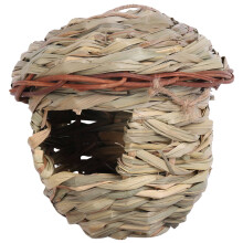 Grass Bird Hut ,Cozy Resting Place for Birds,Provides Shelter From Cold Weather,Hand Woven Bird Houses Nest perfect for Finch & Canary