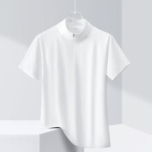 (White,2XL)Polo Shirt Men Women Ice Silk Stretchable Cooling Tshirt For Jogging And Sports