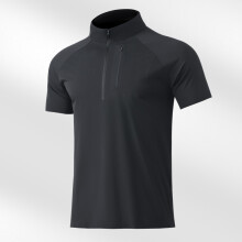 (Black,XL)Polo Shirt Men Women Ice Silk Stretchable Cooling Tshirt For Jogging And Sports
