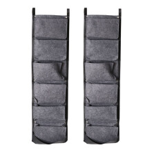 2PCS Vertical Planting Pouch 6 Pockets Wall Hanging Garden Planter Flower Pots Large Bags for Home Garden Decor
