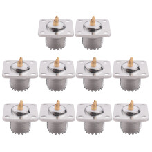 10X UHF SO-239 Female Jack Square Shape Solder Cup CoaX Connector for Ham Radio