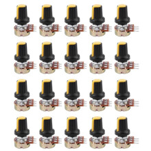 20Pz Potenziometro Rotativo Tipo B da 10K Ohm 3 Terminale Conico Lineare