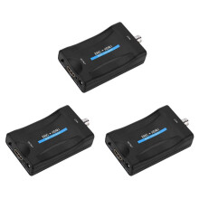 3X Bnc zu Konverter Adapter Buchse Cvbs Bnc Koax 1080P Ausgang Hdcp Haken Überwachung Kamera Dvrs Überwachung