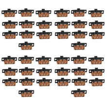 40 Peças BotãO Alto 6 Pinos 3 PosiçõEs DPDT Painel Interruptor Deslizante 0,5A 50V