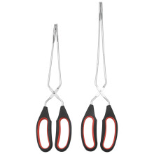 Pinze nel Metallo un Forbice da 2 Pezzi con Pinza per Barbecue nel Plastica da Cucina nel Silicone