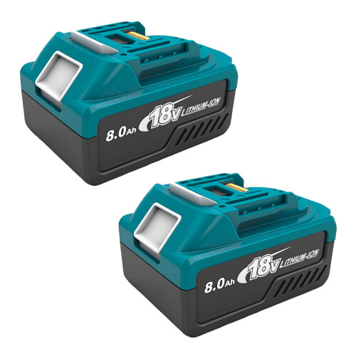 2 x 8.0Ah Batteries Compatible with Makita