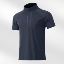 (Navy Blue,XL)Polo Shirt Men Women Ice Silk Stretchable Cooling Tshirt For Jogging Sports And