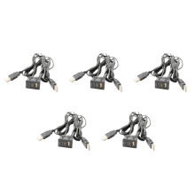 5 Peças 150 cm para Carro, Montagem Embutida, 2 Porta USB, Painel de Porta, Automático, Adaptador Duplo de Cabo de ExtensãO USB-TAPYC para