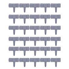 30 Pezzi Bordo Recinzione Giardino Acciottolato Effetto Pietra Fai da Te Plastica Bordo Prato Interblocco Aiuola Bordo Pianta Decorativo