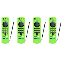 4X Housse de Télécommande en Silicone pour Fire TV Bâton 4K 3Rd Gen 3Rd Generation Étui de Protection Anti-Dérapant pour Télécommande (Vert)